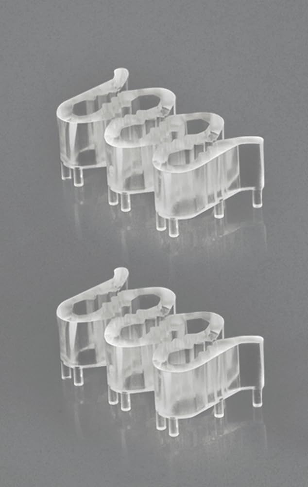 Clips metalográficos for soporte de muestras: consumibles de laboratorio de metal y plástico duraderos for la fijación de muestras en análisis metalográficos(Black Triangular,100pcs)