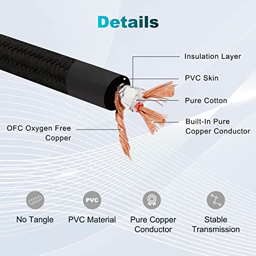 Monosaudio Cable HiFi Audio DC 2.5mm/2.1mm 1M miniatura 5