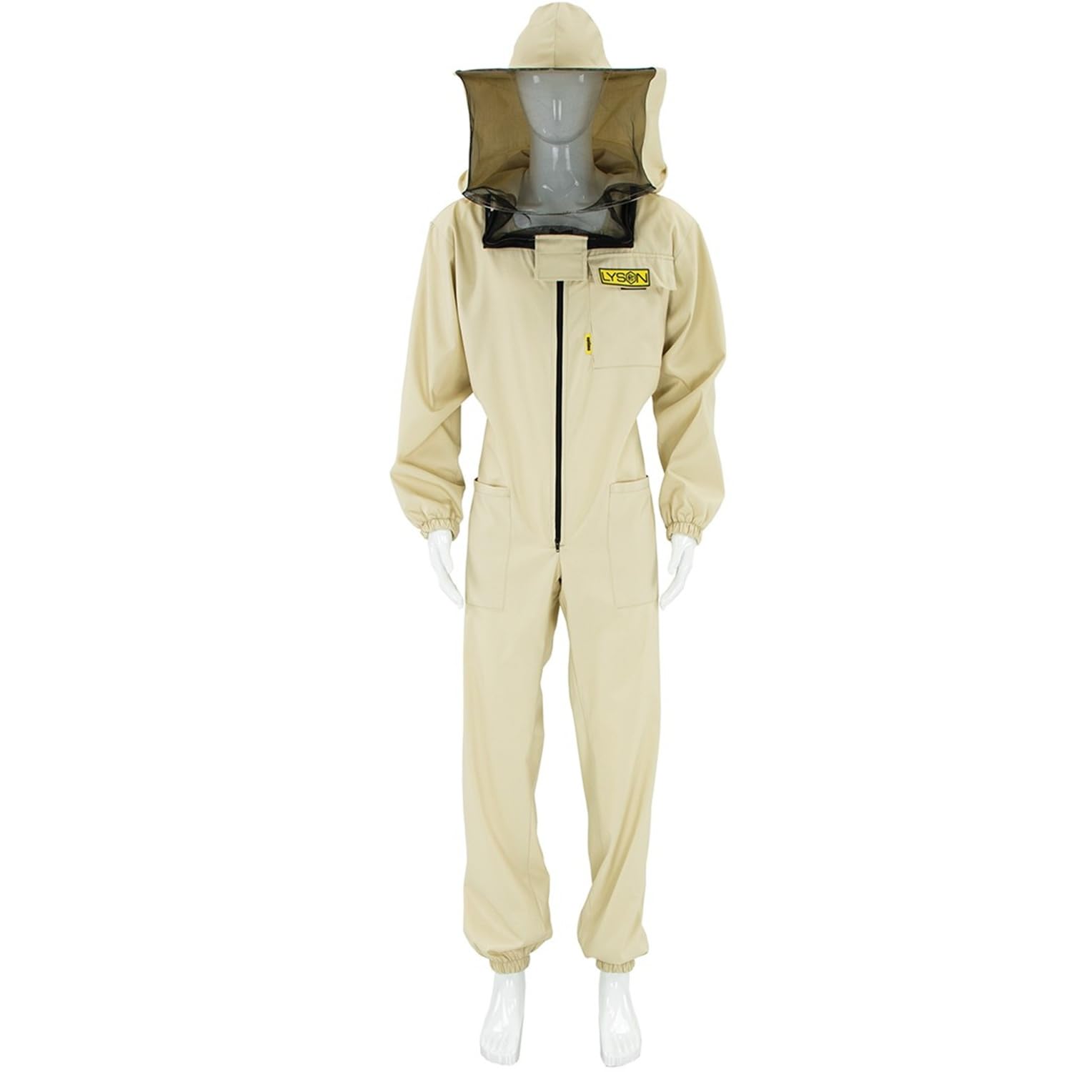 LYSON Imkeranzug mit abnehmarem Hut Rundschleier Berufsbienenanzug Imkeroverall Imkerbekleidung, schutz vor Bienen, Insekten Imkereibedarf Grösse (S-XXXL) Optima Line Imkerzubehör