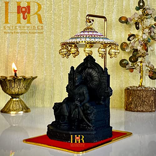 Image of HR Enterprises(SM 301 Umbrella Chhatrapati Shivaji Maharaj Statue with Umbrella,Idol with Umbrella,Shivaji Maharaj Murti for Home,Office & Car Decor,Gifting,showpieces.