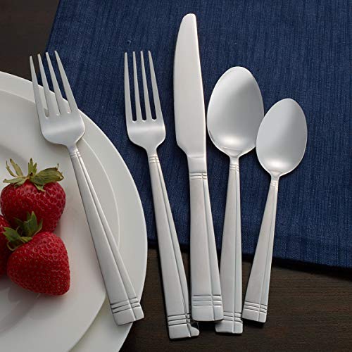 International Silver Dawson Frost Stainless Steel Flatware, 20-Piece Set, Service For 4 #TOP1