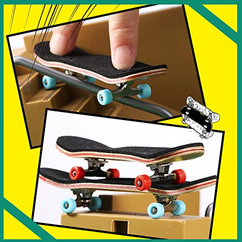Zhehao 20 Pieces Fingerboard Tool Set Bearing Wheels with 4 Pieces Tool Screwdriver and Nut Driver Compatible with Most Fingerboard Trucks(White, Black, Red, Light Blue) - Thumbnail 2