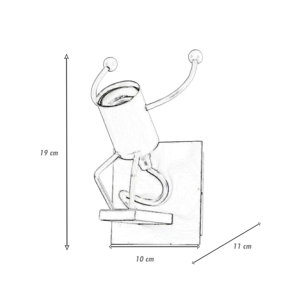 Vetrineinrete® Applique da parete decorativo a forma di omino lampada da muro in metallo attacco E27 arredo casa soggiorno ingresso(Omino che Salta Nero)