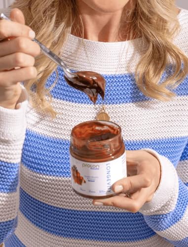 Image of Prolon L-Spread Almond Chocolate Spread | Healthy Low Sugar Keto Snack | Rich in Magnesium, Vitamin E, Fiber, Calcium | Gluten-Free, Vegan, Dairy-Free | Plant-Based w /Cane Sugar, & Healthy Fats, 1 Jar