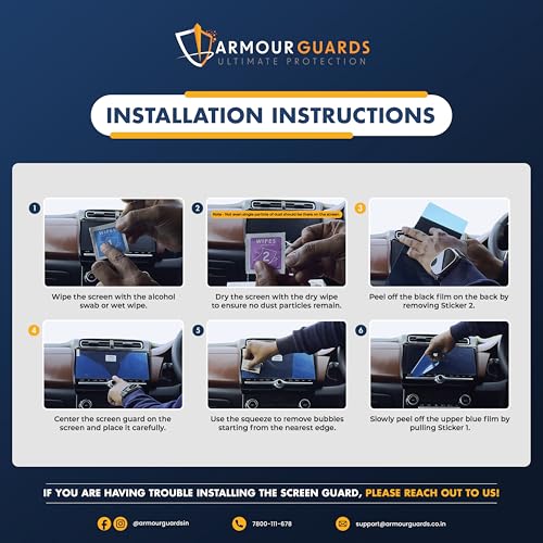 Image of Screen Protector Compatible With HYUNDAI IONIQ 5 (2023-Running) Infotainment and Cluster screen in Single Guard | Clear | IONIC Car Accessory Guard [Not a Tempered Glass] Pack of 1