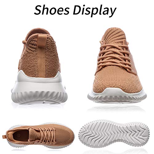Image of Akk Womens Walking Shoes - Slip On Tennis Running Shoes Memory Foam Lightweight Work Sneakers for Indoor Outdoor Gym