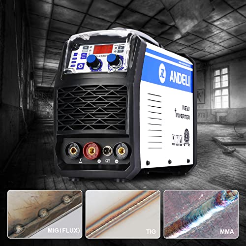 Soldador MIG ANDELI, 220V Dupla Voltagem, 120APM, Soldador MIG Fluxo MIG/Lift Tig/Stick Soldador mul