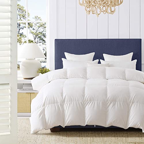Domdec Goose Down Quilted Comforter With Corner Tabs, 100% Down Proof Cotton Duvet Insert Twin Twin Xl, 450 Fill Power 42 Oz European Down Feather Fill All Season Warmth (68X90”, White) #TOP7
