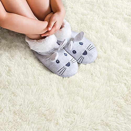 Tapete oval suave para dormitorio 2.6x5.3 ft crema miniatura 7