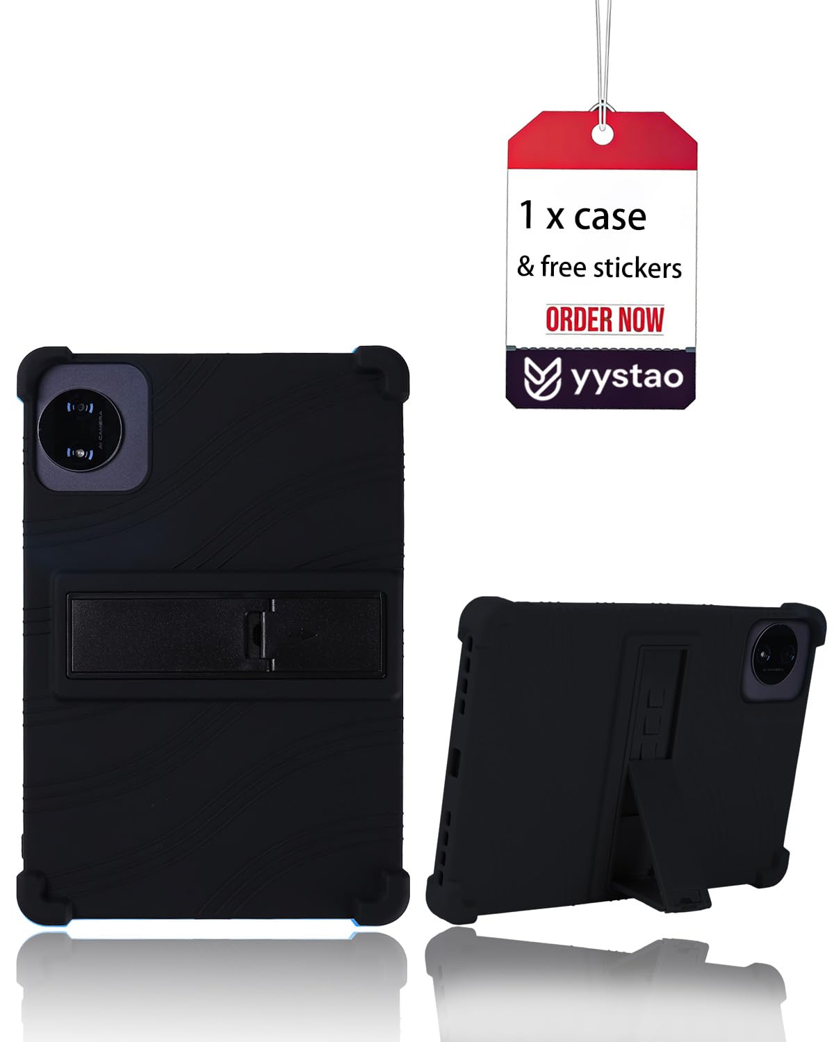 Coque de protection TECLAST P50T 11" en silicone noir antichoc robuste - 8