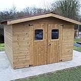  Abri jardin bois 315x304cm, madriers 28mm Livraison et montage