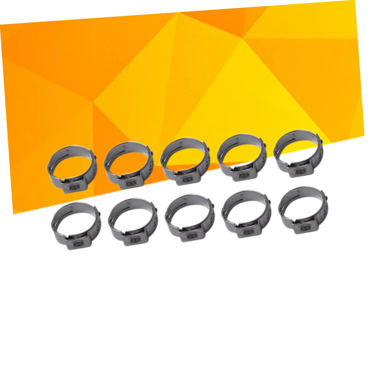 VILLFUL 10 Pcs 304 Hose Clip Clamp Soft Clamp Hose Fittings Hose Clamp Range Hood Oil Hose Connections Tube Clamp Hose Connectors Tray Outdoors Stainless Steel Gear