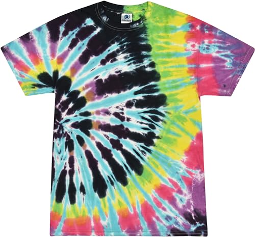 T-shirt tie-dye réactif haut de gamme Colortone Flashback 100% coton 2X