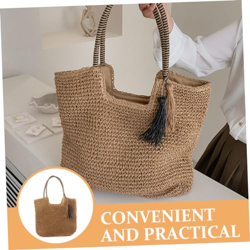 Sac cabas tressé en rotin pour vos journées d'été et sorties plage