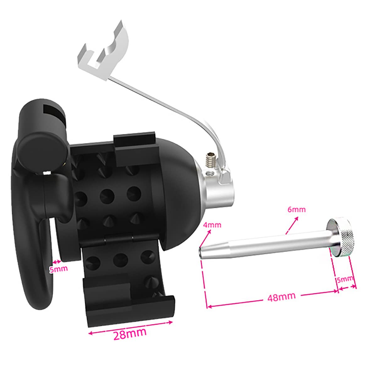 Jixaxe Harz Peniskäfig mit Spikes CBT Keuschheitskäfig Herren Chastity Cage Keuschheitsgürtel mit Penisplug 4 Cockringe Penis Käfig Cock Cage Mann Keuschheit Sexspielzeug (Bogenring)