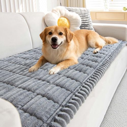 2027 Paw Baby Couch Cover, Ultra-Soft Paw Couch Protector (Light Gray,24 x 48 in)