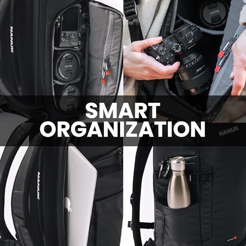 Image of NANUK N-PVD 18L Backpack Camera Bag for Photographers - Hardshell & Highly Water-Resistant | Fits 1 to 2 Camera Bodies, 2 Lenses, Tripod, 14 inch Laptop, & More | 18l Water-Repellent Camera Backpack, Fits 1-2 Bodies, 2 Lenses and 14 Laptop, Removable Tri-Base Dividers, Eva Base