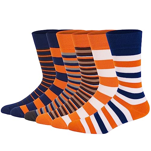 Image of HHX YONLEE Dress Socks 5 /6 /10 Pairs Crew Argyle Colorful Cotton Novelty Casual Happy Fun