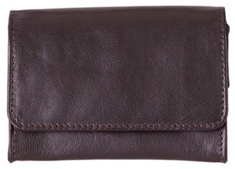 Genuine Leather or Suede Box Pipe Accessory Tobacco Pouch (Brown Leather)