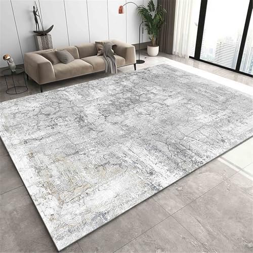 ROSURUG Alfombra Habitacion Niña Jarapas Suelo 140X200CM Decoración Gris Moderna Minimalista Gris 3
