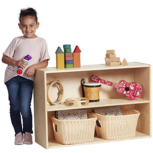 ECR4Kids Streamline 2-Shelf Storage Cabinet, 24in, Natural ECR4Kids Streamline 2-Shelf Storage Cabinet, 24in, Natural