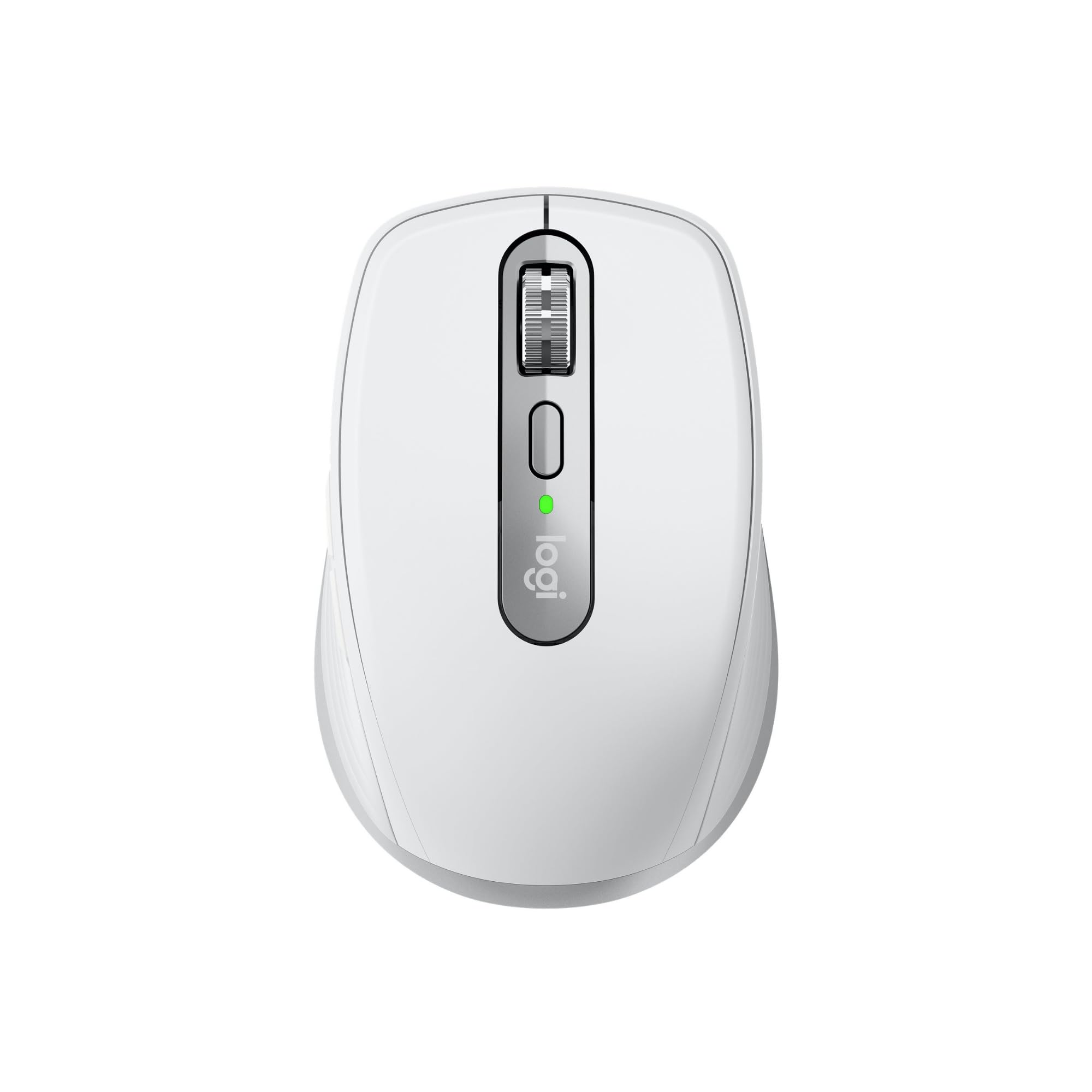 Logitech MX Anywhere 3S Kompaktowa Bezprzewodowa Myszka Mysz, Szybkie Przewijanie, 8K DPI, działa wszędzie, Quiet Clicks, Przyciski, USB C, Bluetooth, Windows PC, Linux, Chrome, Mac - Jasnoszary