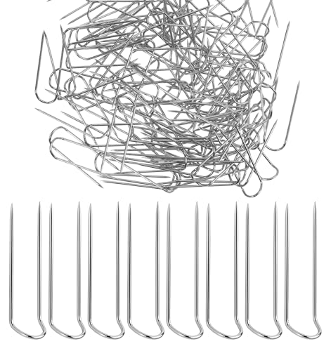 120 Pieces Sewing U Pins Stainless Steel U Shaped Sewing Pins Fork Pins for Quilting Metal Double Blocking Needles for Quilting Sewing & Crafting Projects