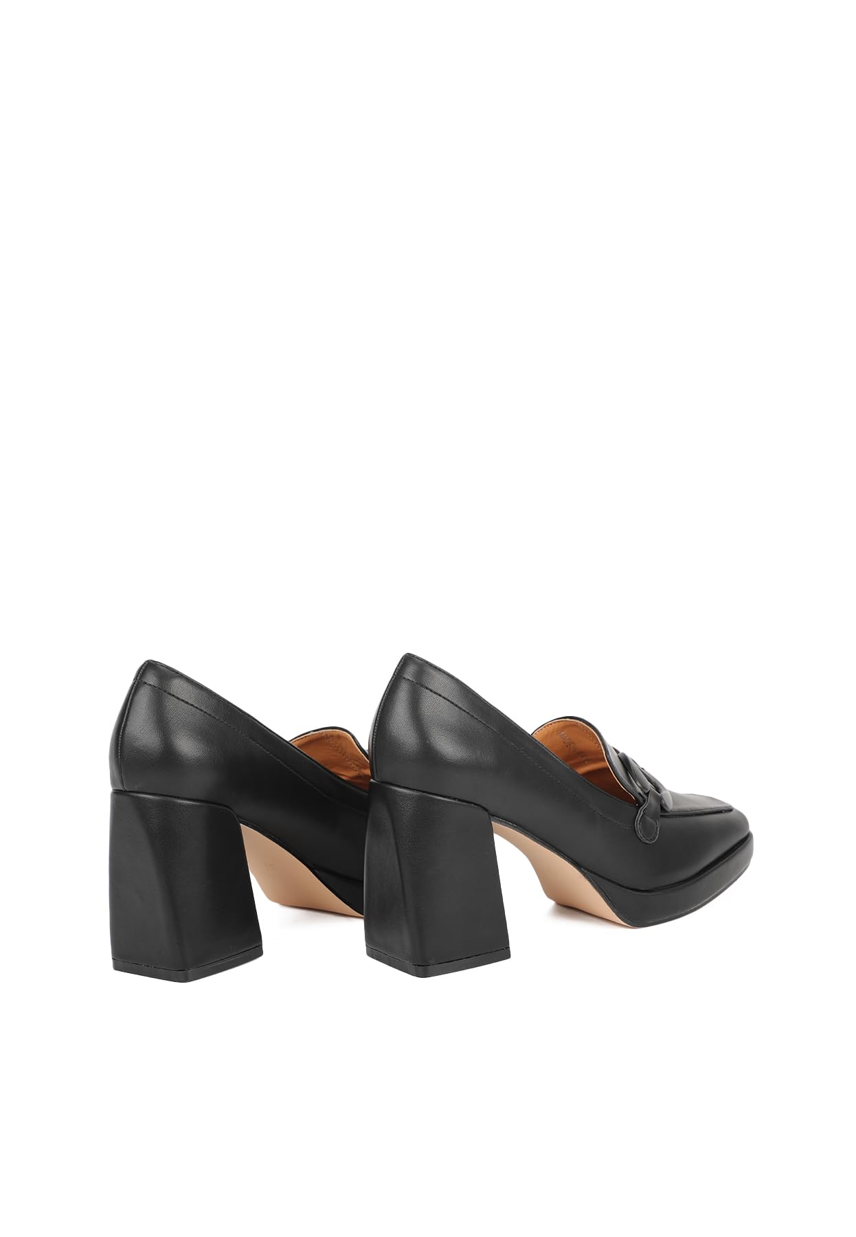 QUEEN HELENA Szeroki obcas mokasyny eleganckie buty z klamrą kobiety ZM9616