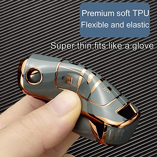 image for Cacacar for Chevy Key Fob Cover with Keychain, Premium TPU Full Protec