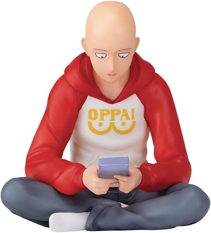 Anime Saitam Figure Model, 10cm Sitting Pose Saitam Action Figures (Playing Game Console Ver.) PVC Figurine Statue Collectible Gifts