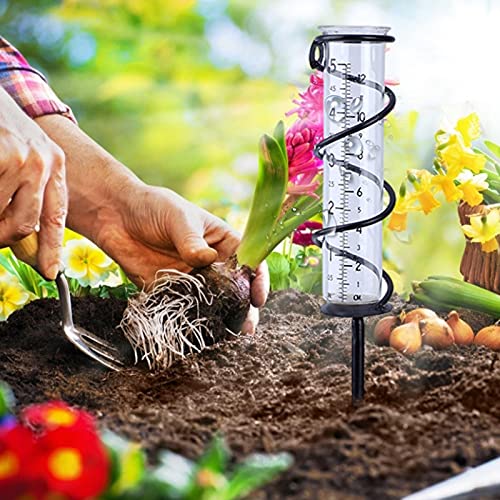 Glazen Spiraalvormige Regenmeter Metalen Frame Regenmeter Met Afneembare Spiraalvorm Decoratieve Regenmeter Voor Tuin, Terras, Gazon, Landschap - Image 5