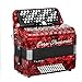 Accordion, ONESECOND brand 62 key 60 bass accordion, adult accordion, professional accordion educational instrument suitable for beginners and students, with back strap (white)