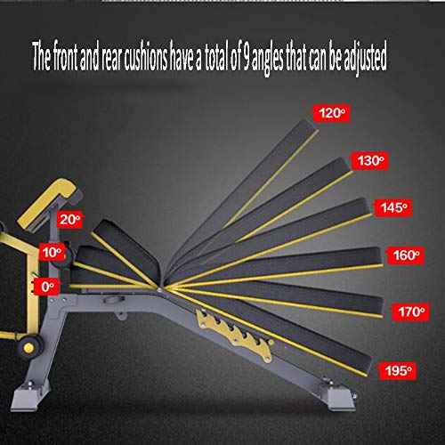 Image of Small Dumbbell Weight Bench, Adjustable Multi-Function Supine Board Dumbbell Bench Professional Fitness Equipment Exercise Bench Whole Family Exercise Fitness Bench Stool Fitness Dumbbell