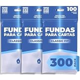 Fanatiko Fundas Cartas Pokemon 300 uds 67x94 mm | Penny Sleeves Transparentes Sin Ácido | Protector Compatible con Magic, TCG y Cromos Fútbol Coleccionables | Card Sleeves Classic Fit
