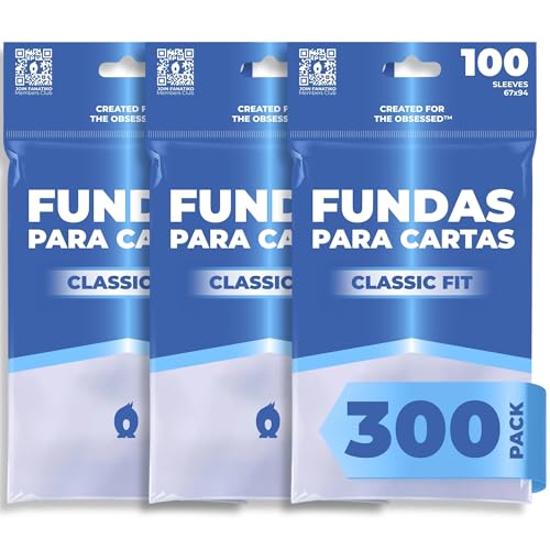 Fanatiko Fundas Cartas Pokemon 300 Uds 67x94 Mm Penny Sleeves Transparentes Sin Ácido Protector Compatible Con Magic, Tcg Y Cromos Fútbol Coleccionables Card Sleeves Classic Fit