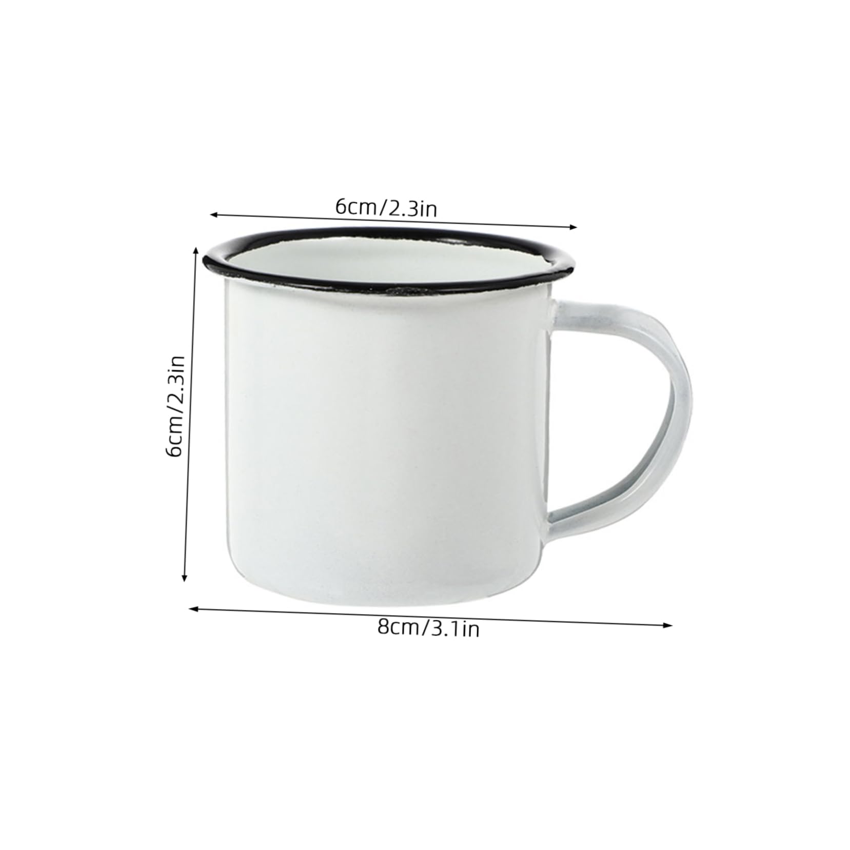 UKCOCO Tazas De Esmalte Retro De Resistentes Y Multiusos Tazas Metálicas Pequeñas Para Café Leche Y Camping Diseño Vintage Fácil De Limpiar Y Duradero 2 Piezas X 5