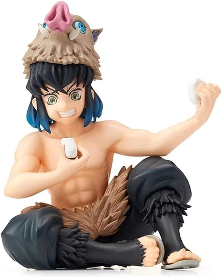 NINJAMO Hashibira Demon Figure Sitting Pose Eating Rice Balls Figure Statue Toy Figurine Doll