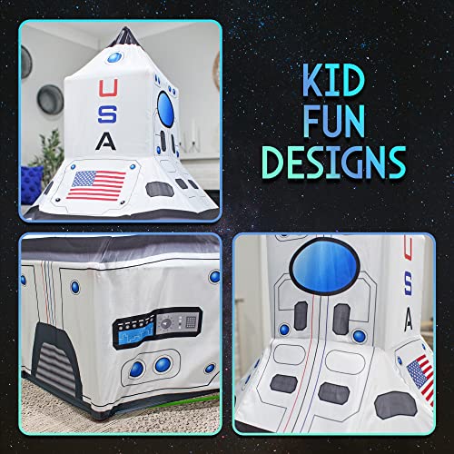 Attatoy Rocket Ship Play Tent Cover, Fort Building Kit Accessory For Stick And Ball Play Forts #TOP6