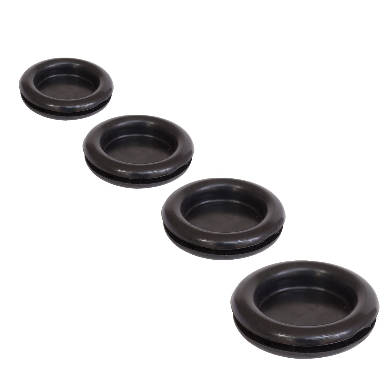 KafTon Blanking Grommets Hole Cover Closed Bung Stopper Rubber Black 6mm to 50mm (20, 6mm)