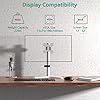 WALI Single Monitor Stand for 13 to 32 Inch Screen, Free Standing Desk Stands with VESA 75 to 100, Universal Monitor Stand for hp acer lg Monitors, Holds up to 10 kg (MF001-W), White #2