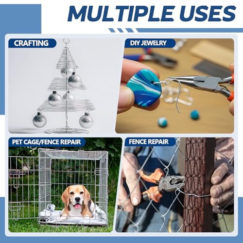 Image of Pelopy 12 Gauge 304 Stainless Steel Wire 100 FT Metal Wire Armature Bendable Armature for Sculpting Dolls Floral Jewelry Making Weaving DIY Crafts, Silver