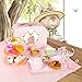 iAOVUEBY Tea Party Set for Little Girls, 49PCS Princess Tea Time Toys Including Tea Set Dessert Carrying Case, Kids Kitchen Pretend Playset, Tea Set for Girls Birthday Toddler Age 3-8, Pink