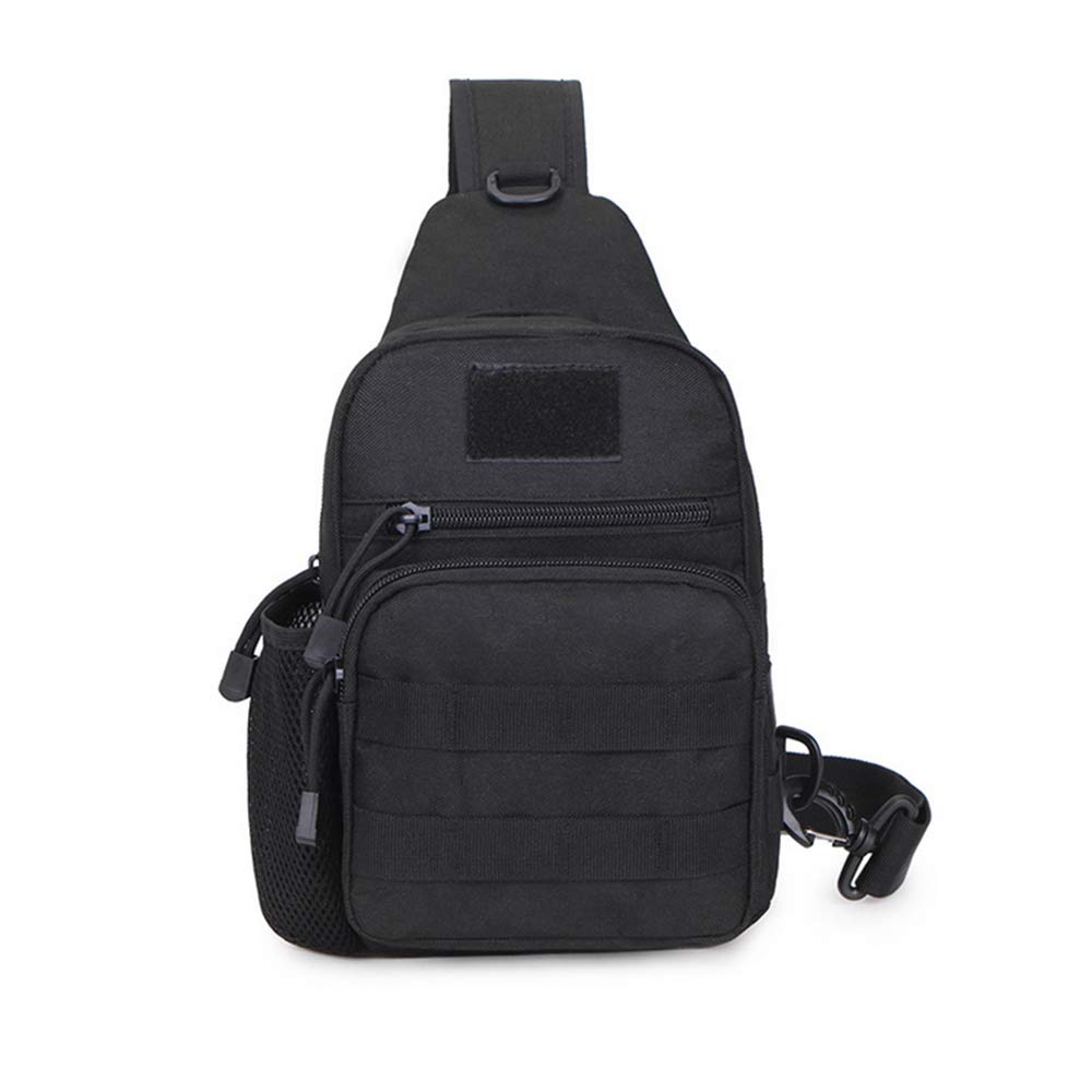 Men's Tactical Sling Bag Chest Shoulder Molle Small Daypack Backpack for Outdoor Cycling Hiking Camping Trekking by Saigain,B