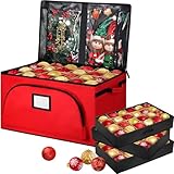 Matériaux robustes : la boîte de rangement pour décoration de Noël est fabriquée en tissu Oxford 600D, résistant à l'usure et imperméable ; carton intégré, a un support solide et ne se déforme pas facilement, pour garder les décorations en place