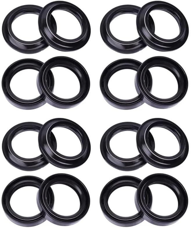 Motorcycle Front Fork Damper Oil Seal Spring 36 48 11 Dust Cover for IT175 IT250 XT250 XT350(8xOil Seal 8xcover)