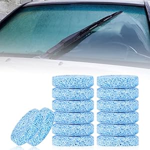 120pcs Windscreen Washer Tablets, Car Wiper Cleaning Tablets, Car Effervescent Tabs, Screen Wash for Cars Windshield Glass Concentrated Solid Fluid Detergent Tablets