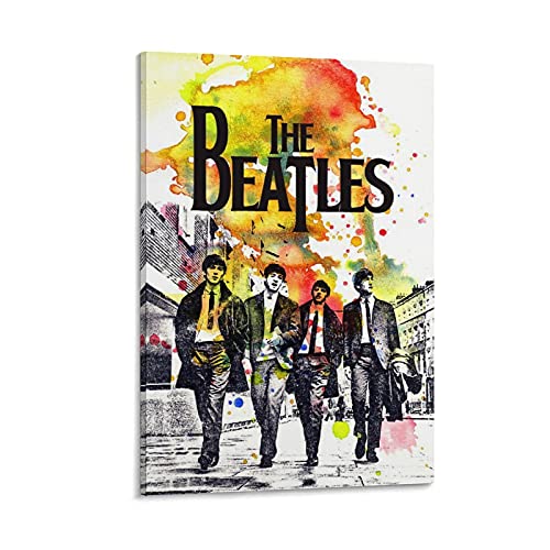 Poster sur toile The Beatles Art Band – Art mural – Impression moderne pour chambre à coucher – 30 x 45 cm - Les Beatles, Paul McCartney, John Lennon, RIngo Starr, George Harrison Poster sur toile The Beatles Art Band - Art mural - Impression moderne pour chambre à coucher - 30 x 45 cm