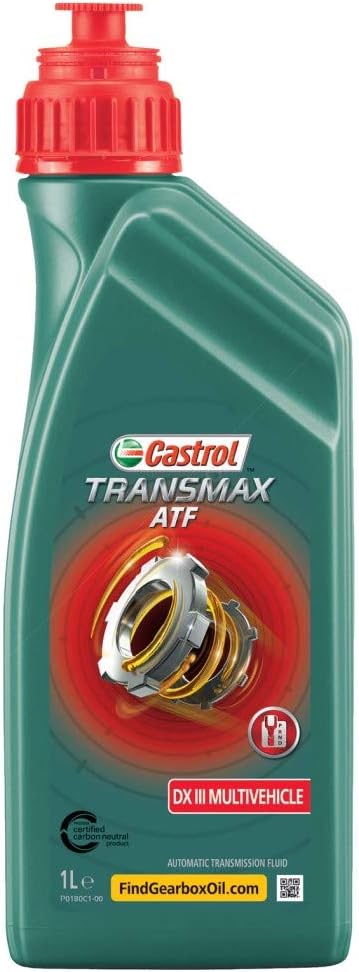 Castrol Transmax ATF Dex III Multivehicle Automatic Transmission Fluid, 1 Litre