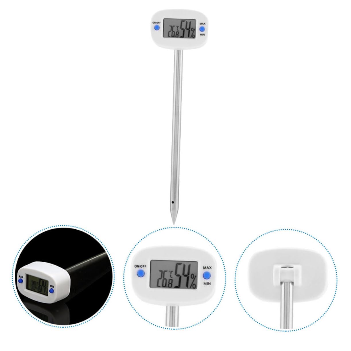 POPETPOP 2pezzi Mini Termometro e Igrometro Per Terreno Tester Di Temperatura e Umidità Per Giardinaggio Strumento Per Controllo Soil Moisture e Soil Testing Per Piante e Orticoltura