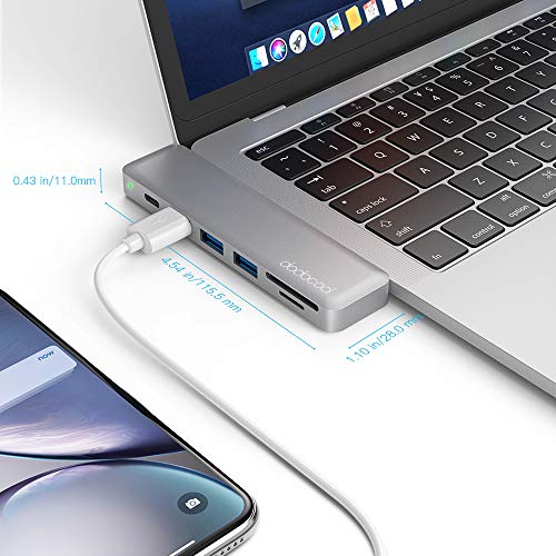 Adaptador Hub Macbook PRO USB tipo C HDMI 4k Thunderbolt 3, Cinza